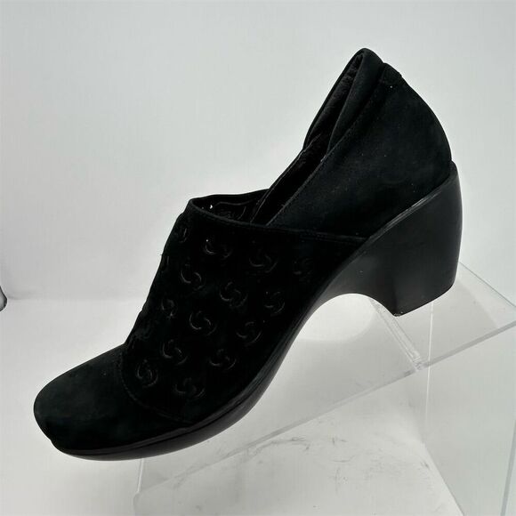 Naot Women's Black Laser Cut Suede Nubuck Pump Heels Size 40 (US 9) Formal - Picture 4 of 15